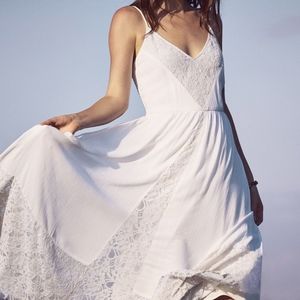 Off-White/Ivory Maxi Dress - Abercrombie & Fitch
